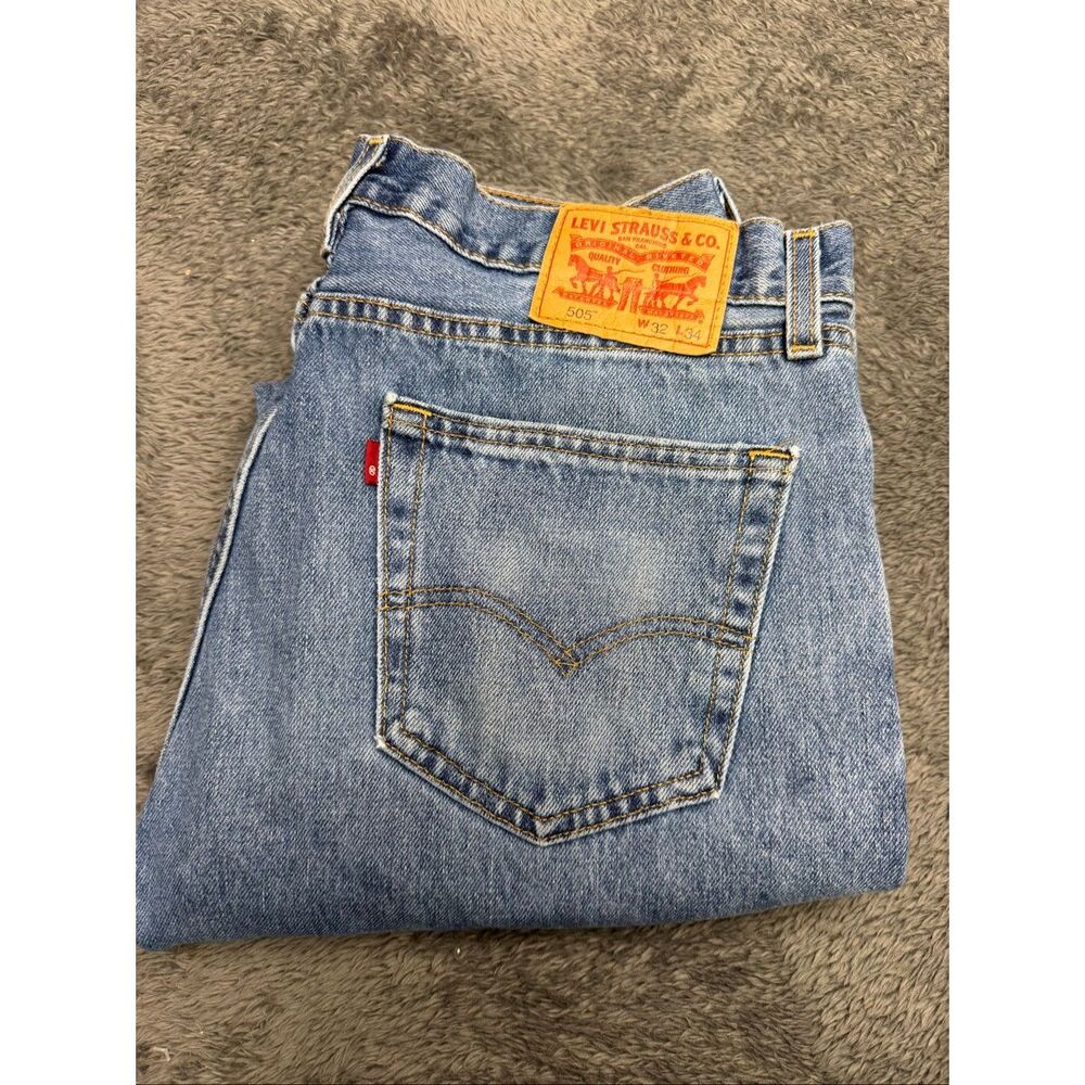 Levi's 505 Jeans Men’s W32 L34 Light Blue Denim!